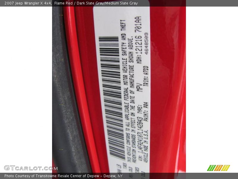 Flame Red / Dark Slate Gray/Medium Slate Gray 2007 Jeep Wrangler X 4x4