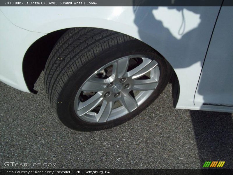 Summit White / Ebony 2010 Buick LaCrosse CXL AWD