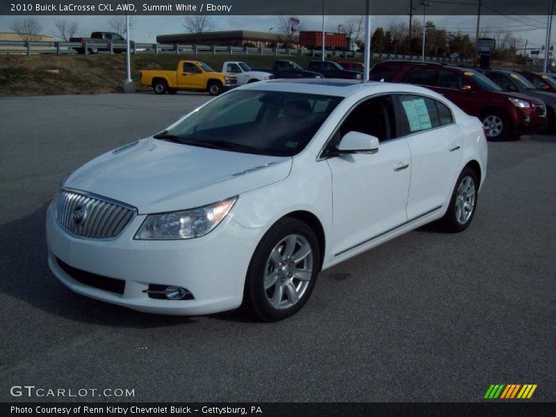 Summit White / Ebony 2010 Buick LaCrosse CXL AWD