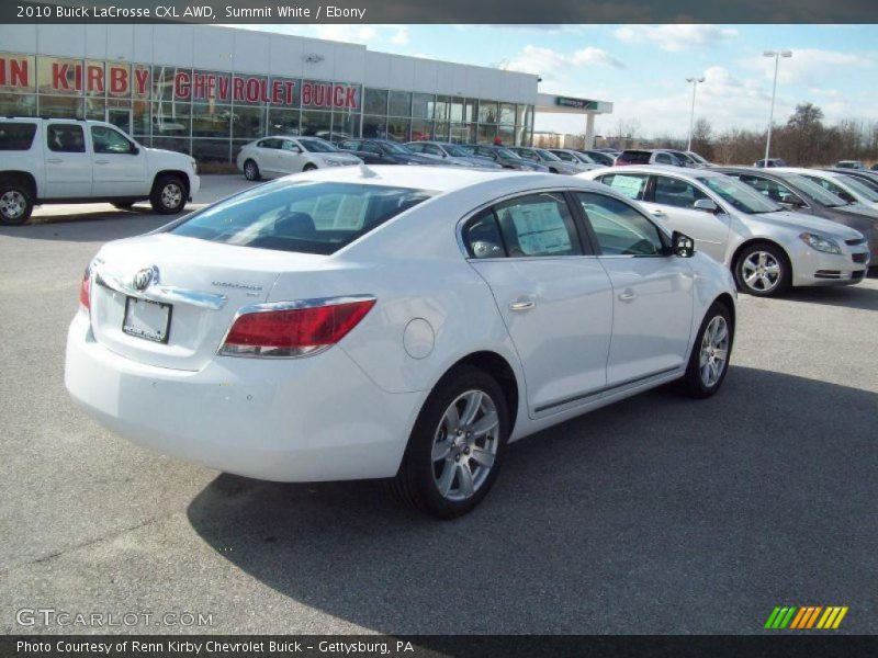 Summit White / Ebony 2010 Buick LaCrosse CXL AWD