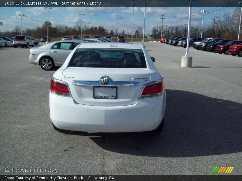 Summit White / Ebony 2010 Buick LaCrosse CXL AWD