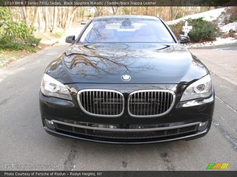 Black Sapphire Metallic / Saddle/Black Nappa Leather 2010 BMW 7 Series 760Li Sedan