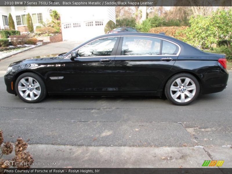 Black Sapphire Metallic / Saddle/Black Nappa Leather 2010 BMW 7 Series 760Li Sedan