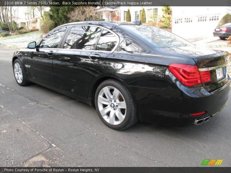 Black Sapphire Metallic / Saddle/Black Nappa Leather 2010 BMW 7 Series 760Li Sedan