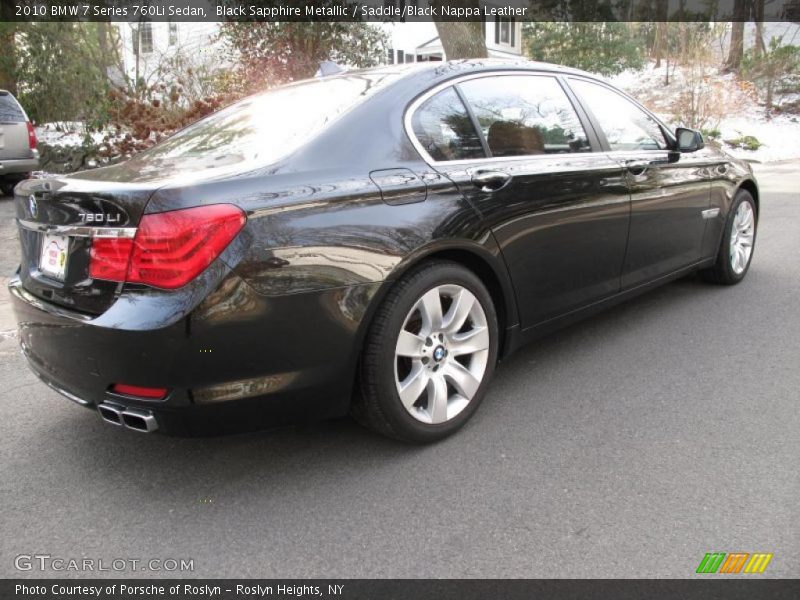 Black Sapphire Metallic / Saddle/Black Nappa Leather 2010 BMW 7 Series 760Li Sedan