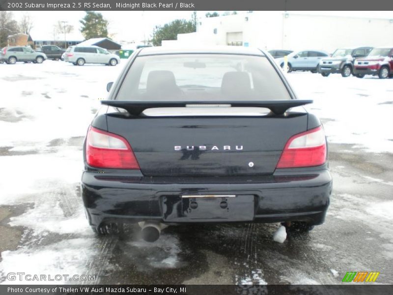 Midnight Black Pearl / Black 2002 Subaru Impreza 2.5 RS Sedan