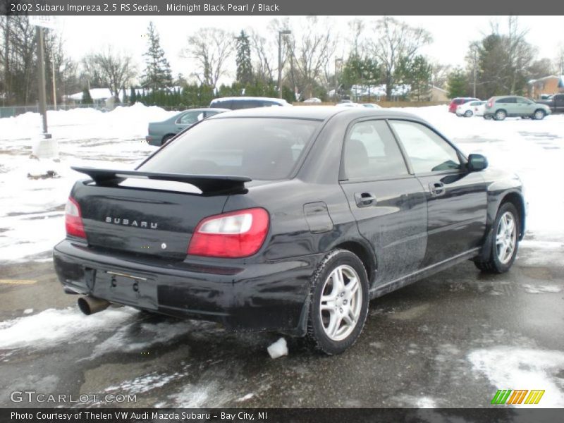 Midnight Black Pearl / Black 2002 Subaru Impreza 2.5 RS Sedan