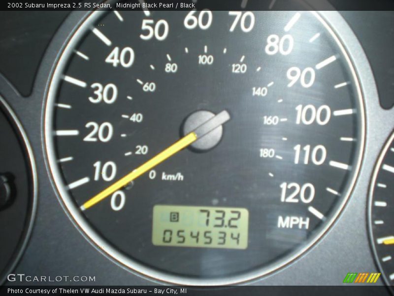 Midnight Black Pearl / Black 2002 Subaru Impreza 2.5 RS Sedan