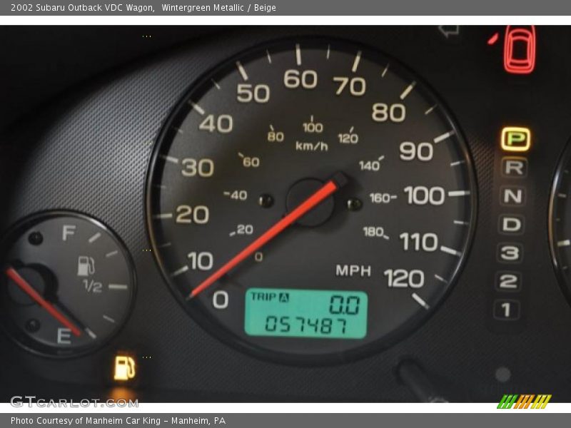 Wintergreen Metallic / Beige 2002 Subaru Outback VDC Wagon