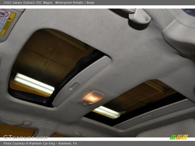 Wintergreen Metallic / Beige 2002 Subaru Outback VDC Wagon