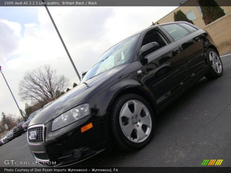 Brilliant Black / Black 2006 Audi A3 3.2 S Line quattro