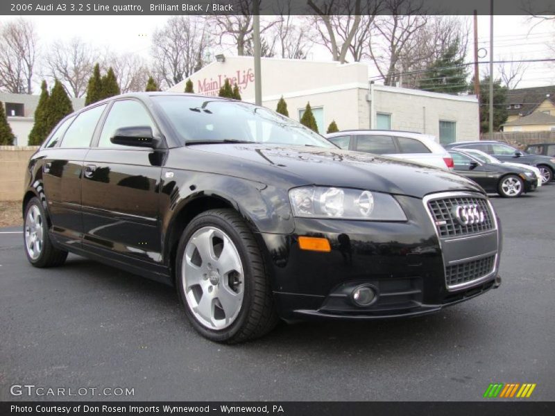 Brilliant Black / Black 2006 Audi A3 3.2 S Line quattro