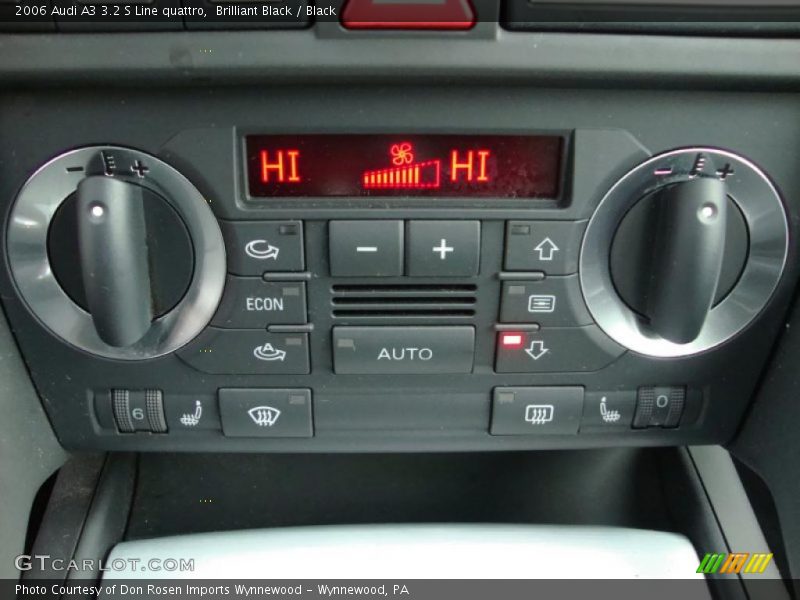 Controls of 2006 A3 3.2 S Line quattro