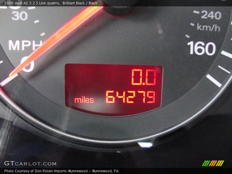 Brilliant Black / Black 2006 Audi A3 3.2 S Line quattro
