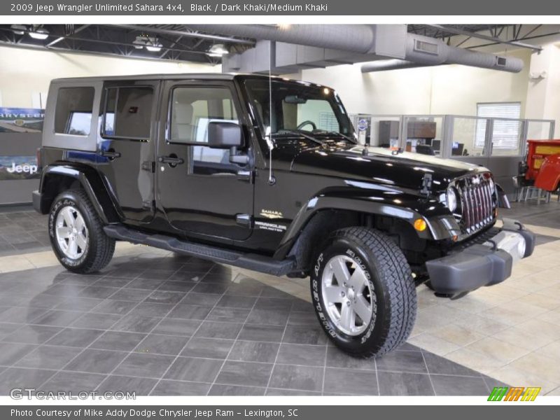 Black / Dark Khaki/Medium Khaki 2009 Jeep Wrangler Unlimited Sahara 4x4
