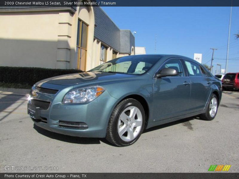Silver Moss Metallic / Titanium 2009 Chevrolet Malibu LS Sedan
