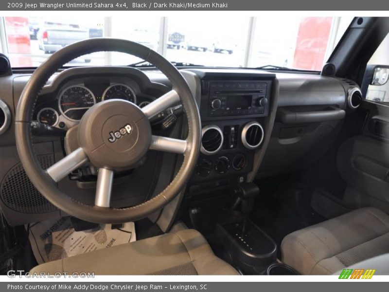 Black / Dark Khaki/Medium Khaki 2009 Jeep Wrangler Unlimited Sahara 4x4