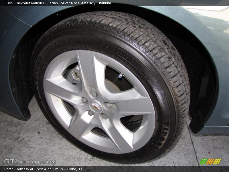 Silver Moss Metallic / Titanium 2009 Chevrolet Malibu LS Sedan