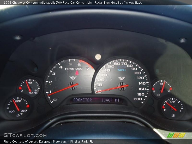  1998 Corvette Indianapolis 500 Pace Car Convertible Indianapolis 500 Pace Car Convertible Gauges