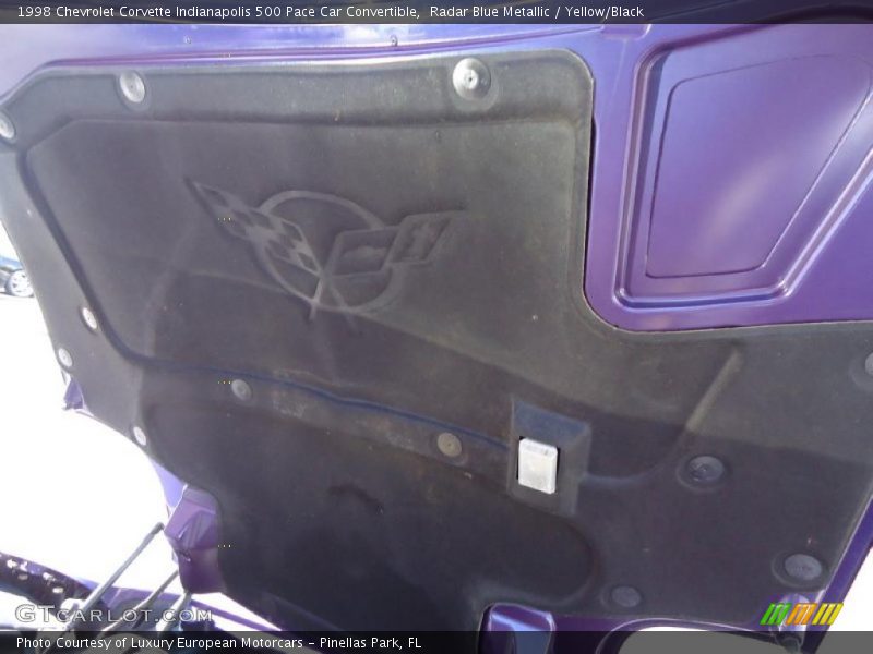 Radar Blue Metallic / Yellow/Black 1998 Chevrolet Corvette Indianapolis 500 Pace Car Convertible