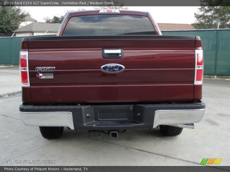 Vermillion Red / Medium Stone 2010 Ford F150 XLT SuperCrew