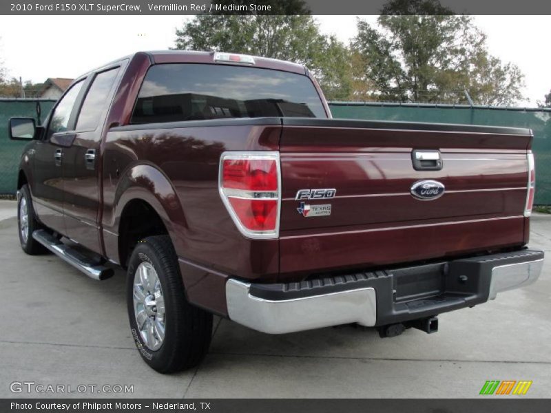 Vermillion Red / Medium Stone 2010 Ford F150 XLT SuperCrew