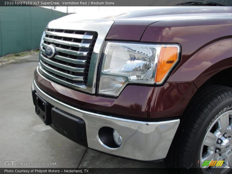 Vermillion Red / Medium Stone 2010 Ford F150 XLT SuperCrew