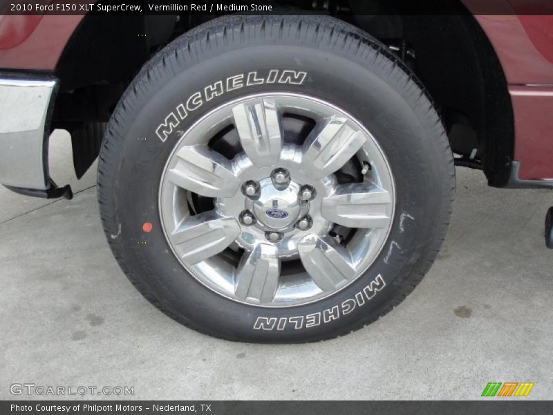 Vermillion Red / Medium Stone 2010 Ford F150 XLT SuperCrew