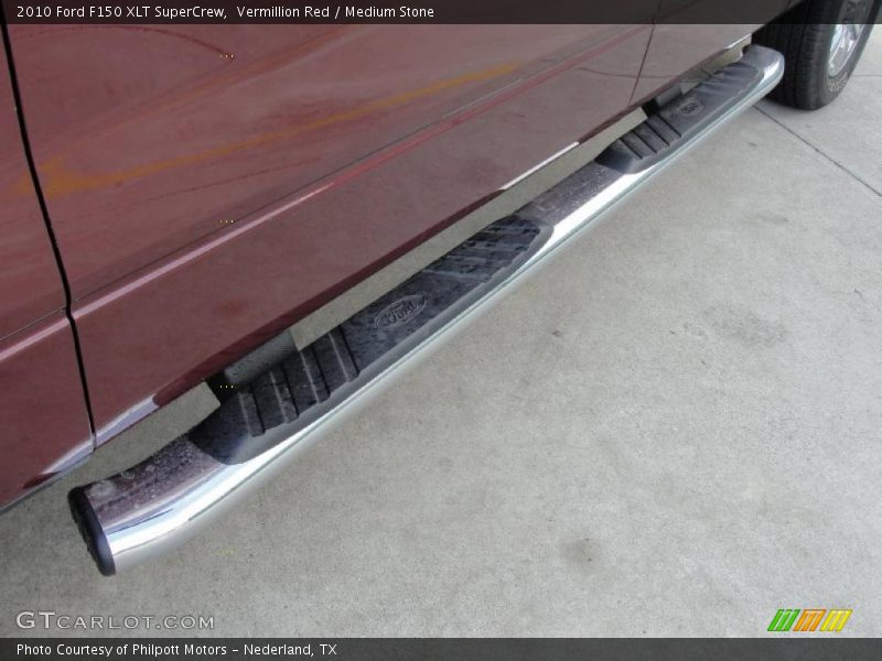 Vermillion Red / Medium Stone 2010 Ford F150 XLT SuperCrew