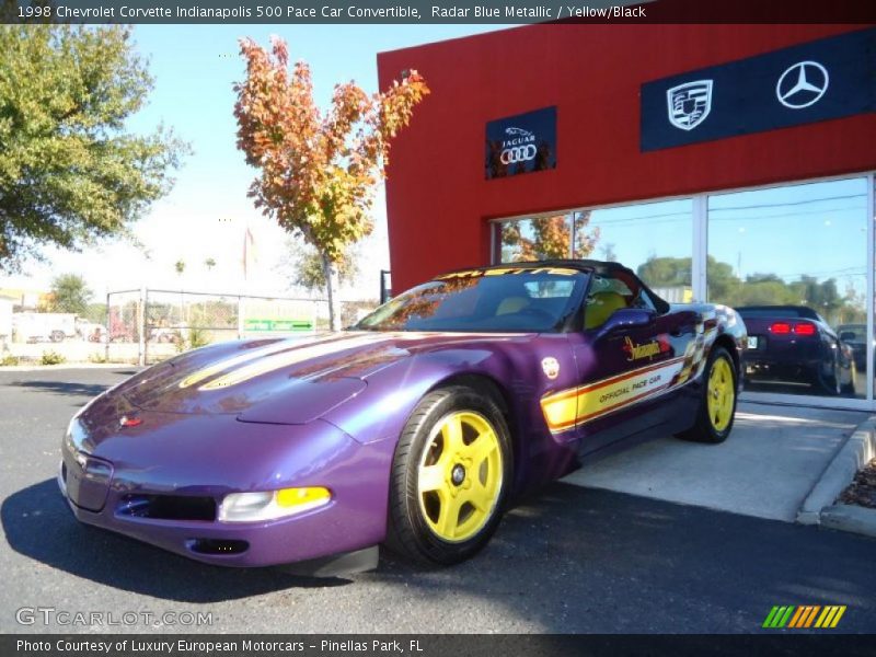 Front 3/4 View of 1998 Corvette Indianapolis 500 Pace Car Convertible