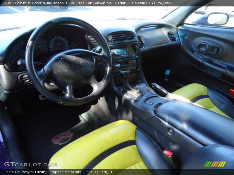 Yellow/Black Interior - 1998 Corvette Indianapolis 500 Pace Car Convertible 