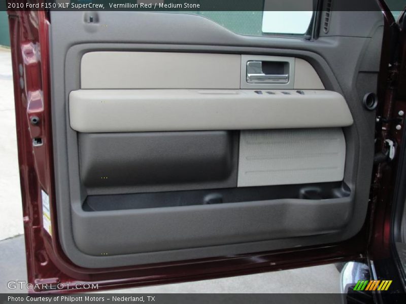 Vermillion Red / Medium Stone 2010 Ford F150 XLT SuperCrew