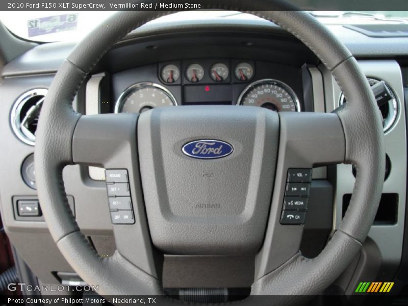 Vermillion Red / Medium Stone 2010 Ford F150 XLT SuperCrew