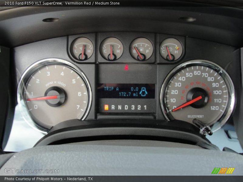 Vermillion Red / Medium Stone 2010 Ford F150 XLT SuperCrew