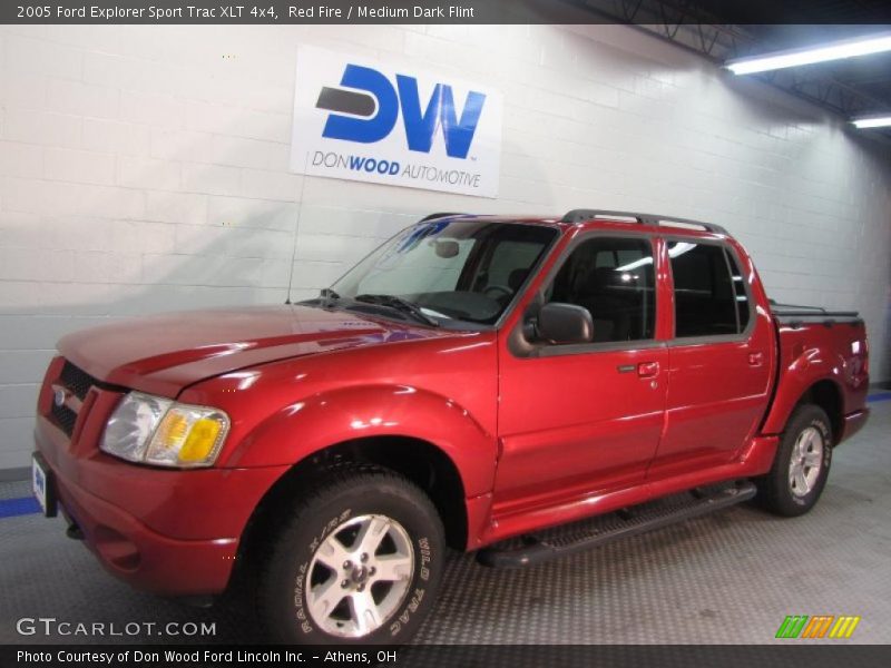 Red Fire / Medium Dark Flint 2005 Ford Explorer Sport Trac XLT 4x4