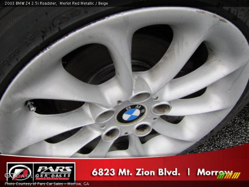 Merlot Red Metallic / Beige 2003 BMW Z4 2.5i Roadster