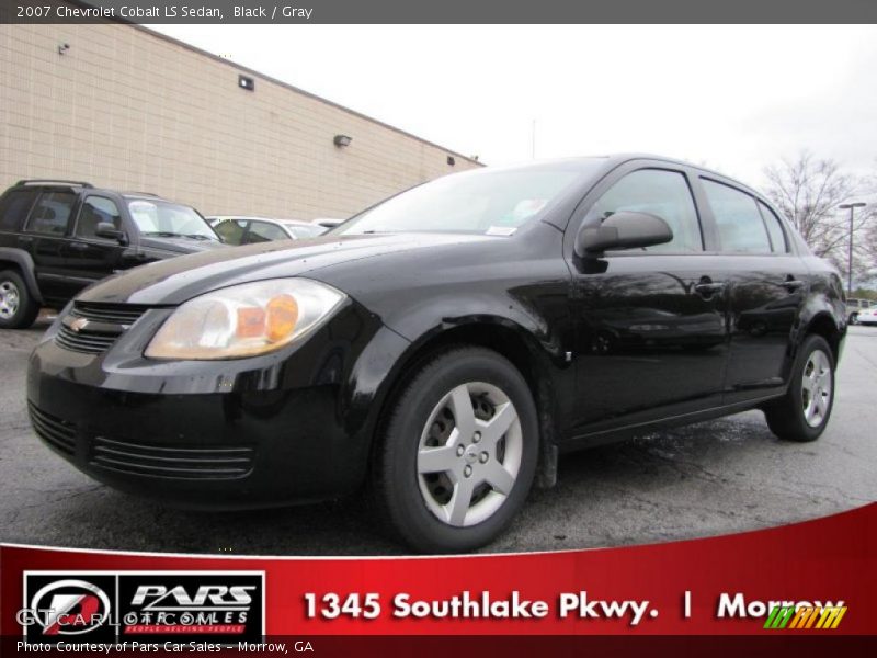 Black / Gray 2007 Chevrolet Cobalt LS Sedan