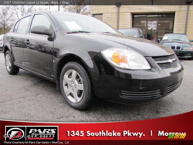 Black / Gray 2007 Chevrolet Cobalt LS Sedan