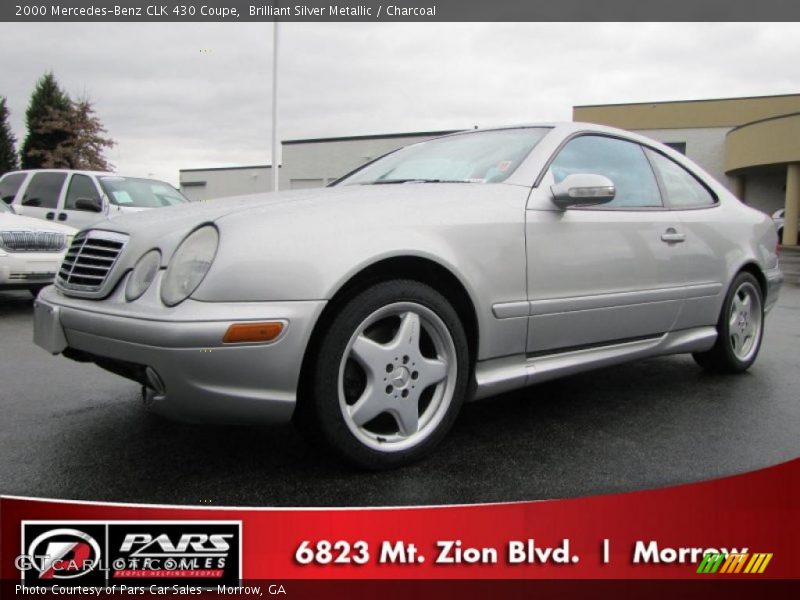 Brilliant Silver Metallic / Charcoal 2000 Mercedes-Benz CLK 430 Coupe