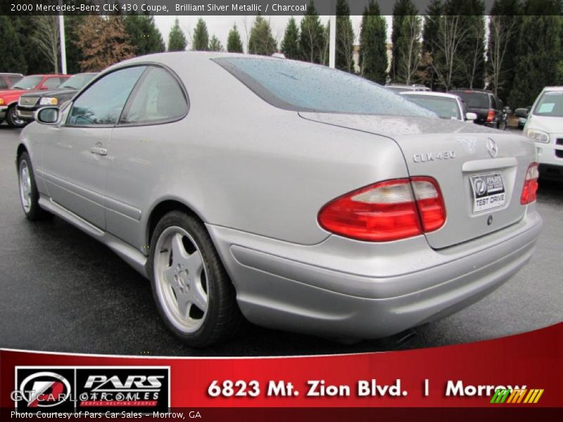 Brilliant Silver Metallic / Charcoal 2000 Mercedes-Benz CLK 430 Coupe