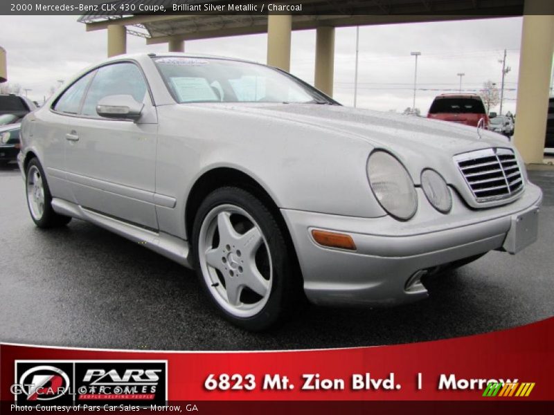 Brilliant Silver Metallic / Charcoal 2000 Mercedes-Benz CLK 430 Coupe