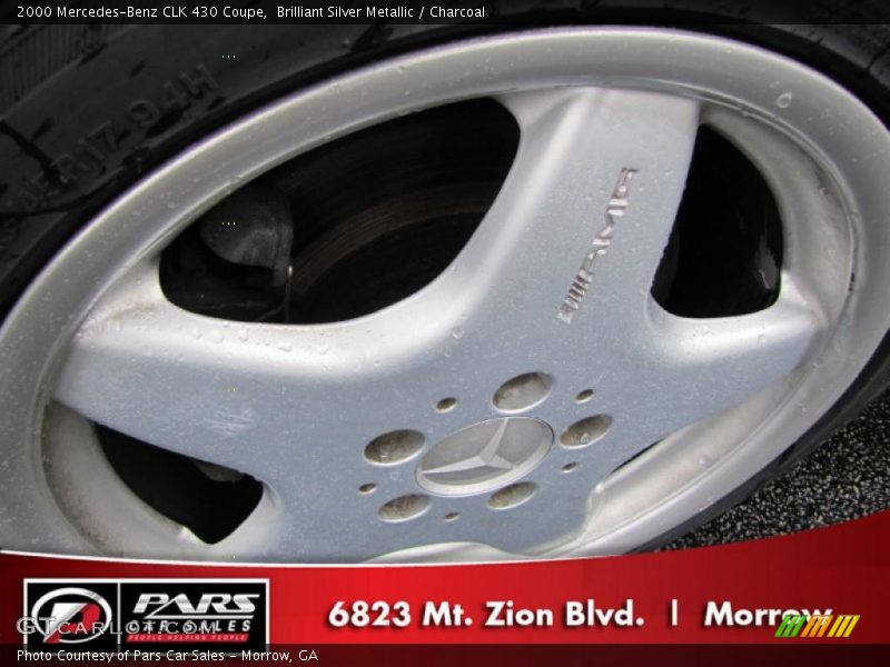 Brilliant Silver Metallic / Charcoal 2000 Mercedes-Benz CLK 430 Coupe