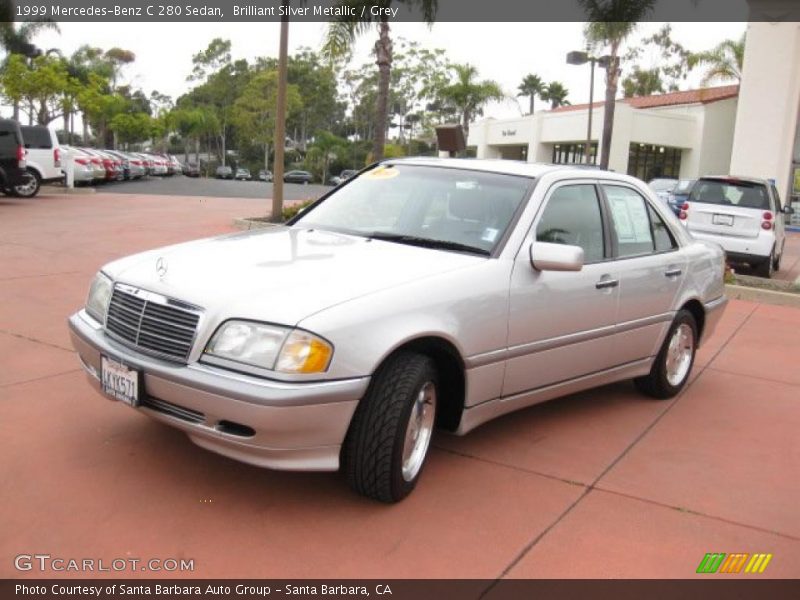 Brilliant Silver Metallic / Grey 1999 Mercedes-Benz C 280 Sedan