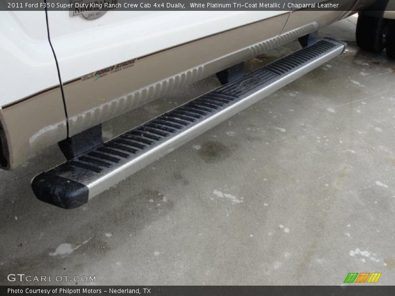 White Platinum Tri-Coat Metallic / Chaparral Leather 2011 Ford F350 Super Duty King Ranch Crew Cab 4x4 Dually