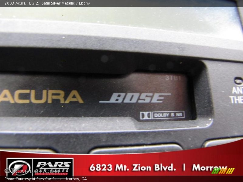 Satin Silver Metallic / Ebony 2003 Acura TL 3.2