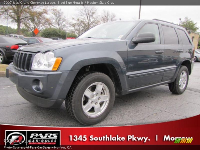 Steel Blue Metallic / Medium Slate Gray 2007 Jeep Grand Cherokee Laredo