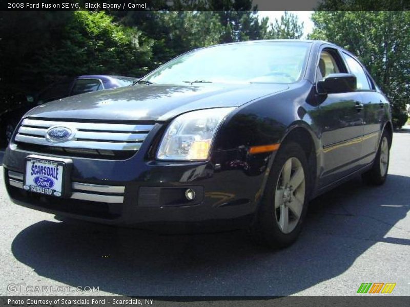 Black Ebony / Camel 2008 Ford Fusion SE V6