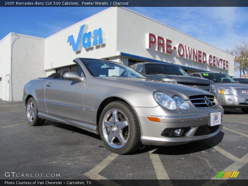 Pewter Metallic / Charcoal 2005 Mercedes-Benz CLK 500 Cabriolet