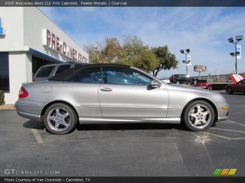 Pewter Metallic / Charcoal 2005 Mercedes-Benz CLK 500 Cabriolet