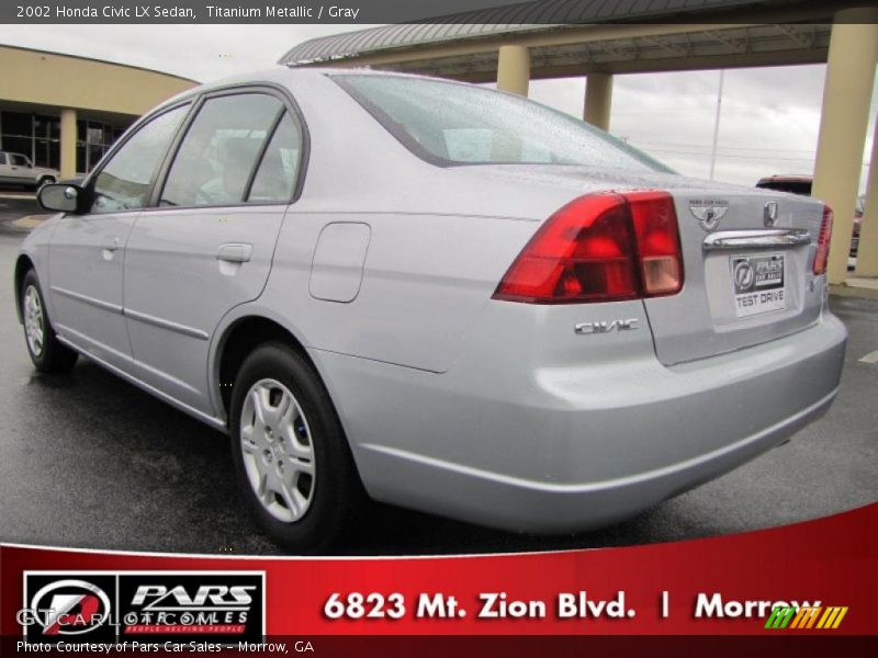 Titanium Metallic / Gray 2002 Honda Civic LX Sedan